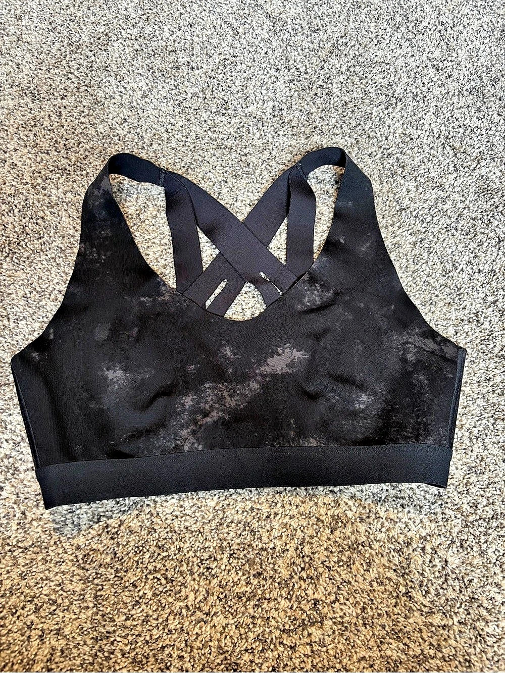 All In Motion Crossback Sports Bra Black and Gray